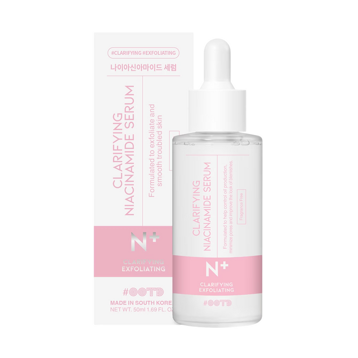 Ser facial #OOTD N+ Clarifying Niacinamide, exfoliant, pentru utilizare zilnică, 30 ml