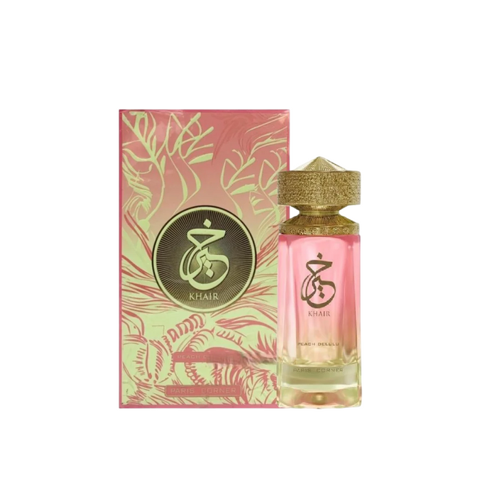 Apă de parfum Paris Corner Khair Peach Delulu, unisex, 100 ml