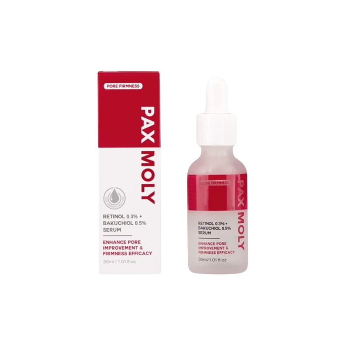 Ser de față PaxMoly Daily High Strength, antiîmbătrânire, de noapte, 0,3% retinol + 0,5% bakuchiol, 30 ml