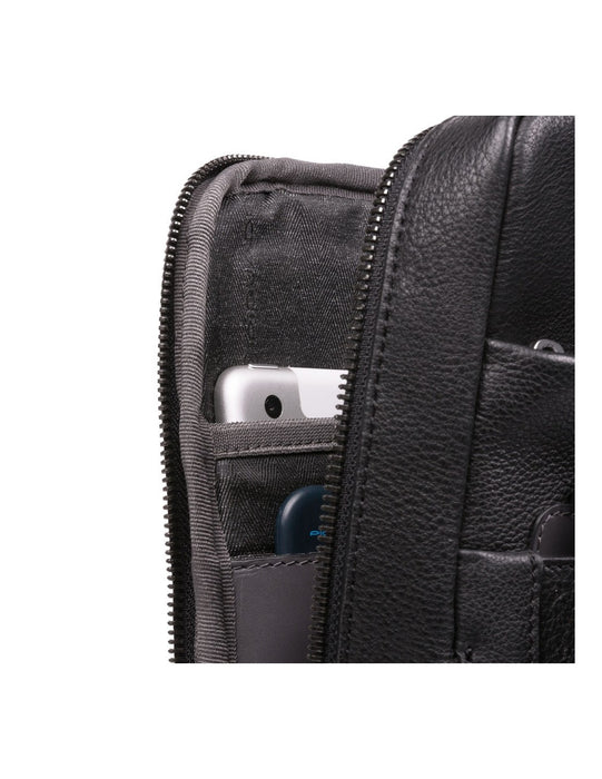 Geantă crossbody Piquadro Tallin, neagră