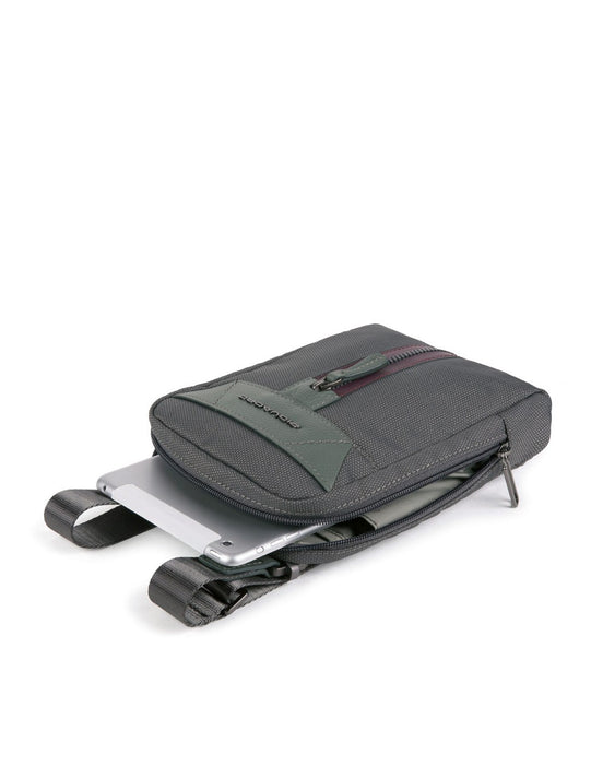 Geantă crossbody Piquadro Trakai, gri închis