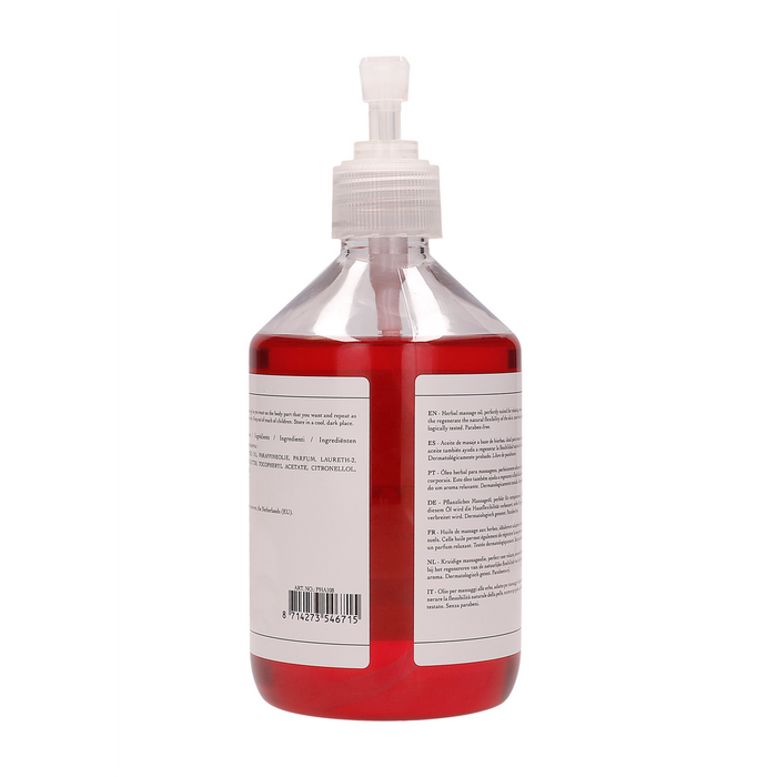 Ulei de masaj, Shots, aromă trandafir, 500 ml