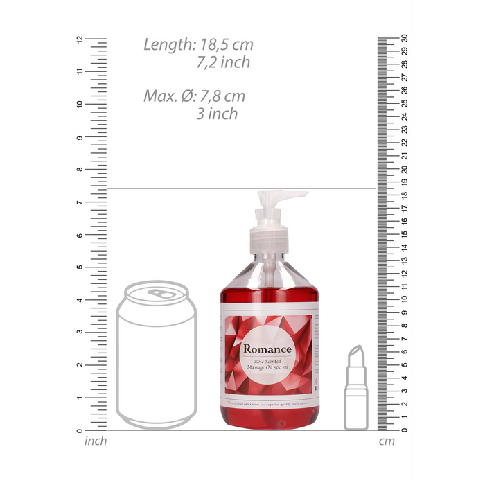 Ulei de masaj, Shots, aromă trandafir, 500 ml
