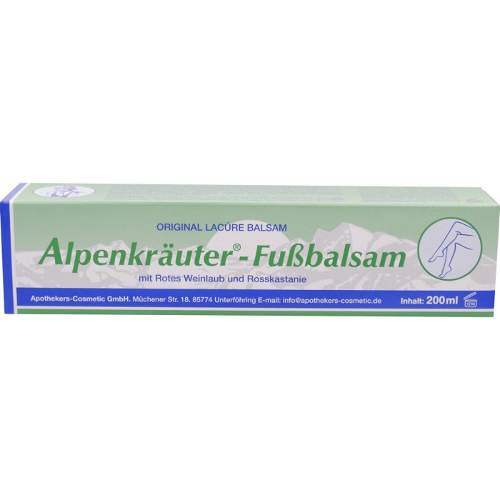 Balsam picioare, Alpine, extract plante alpine, fără parabeni, 200 ml