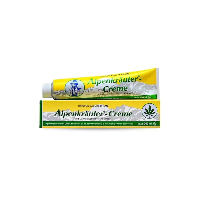 Cremă cu ierburi alpine, Herbamedicus, ulei de canabis, 200 ml
