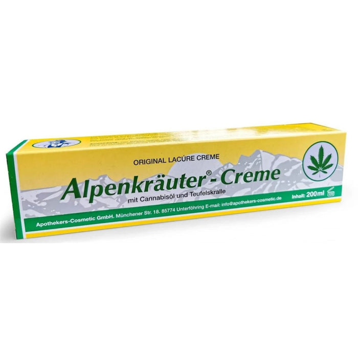 Cremă cu ierburi alpine, Herbamedicus, ulei de canabis, 200 ml
