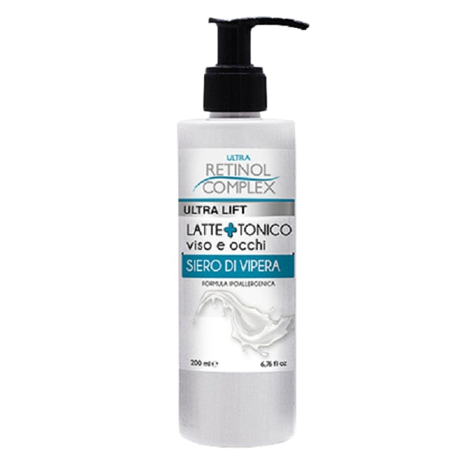 Lapte tonic demachiant, Retinol Complex, ser de vipera, 200 ml