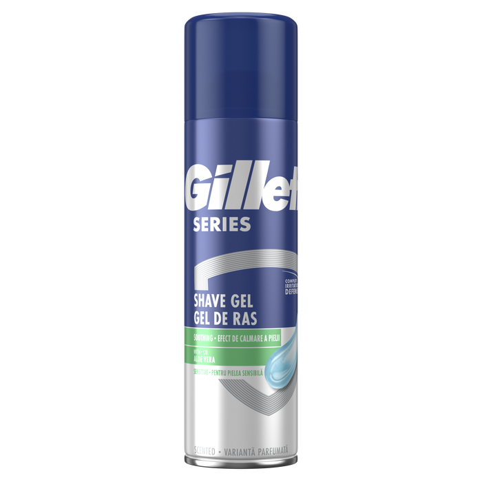 Gel de ras, Gillette Series Sensitive, aloe vera, 200 ml