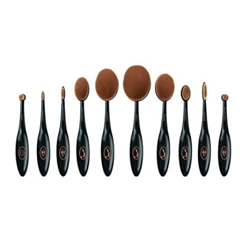 Set pensule machiaj, Vitalmaxx, 10 bucăți, dimensiuni 35 x 20.1 x 4.6 cm