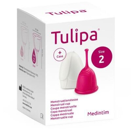 Cupa menstruală Tulipa, dimensiune medie, silicon medical