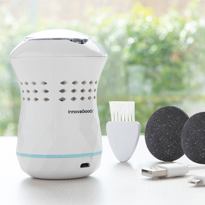 Pilă pedichiură electrică, Innovagoods, reîncărcabilă, aspirator integrat