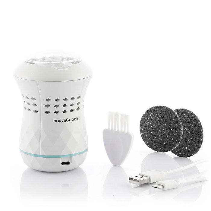 Pilă pedichiură electrică, Innovagoods, reîncărcabilă, aspirator integrat