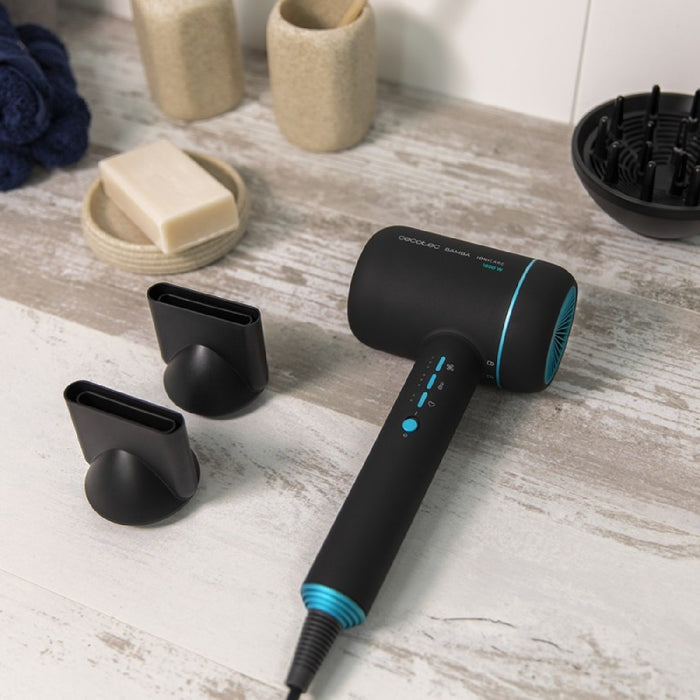 Uscător de păr, Cecotec Bamba IoniCare 6000 Rockstar Ice, digital, negru
