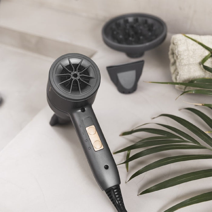 Uscător de păr Bamba Ionicare 5500 Powerstyle, Perre, 1800 W, gri