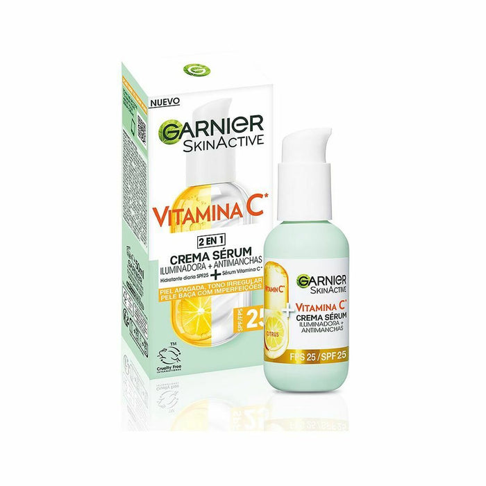 Cremă-ser, Garnier Skinactive, Vitamina C SPF 25, 50 ml