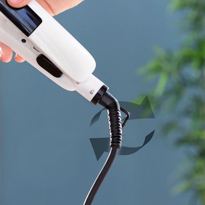 Placă de păr cu aburi, InnovaGoods Stemio, 36 W, alb