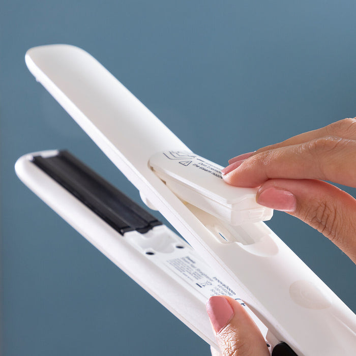 Placă de păr cu aburi, InnovaGoods Stemio, 36 W, alb