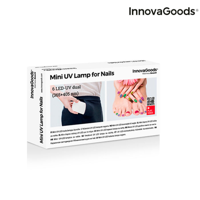 Lampă LED UV InnovaGoods, Mini, alb, design compact