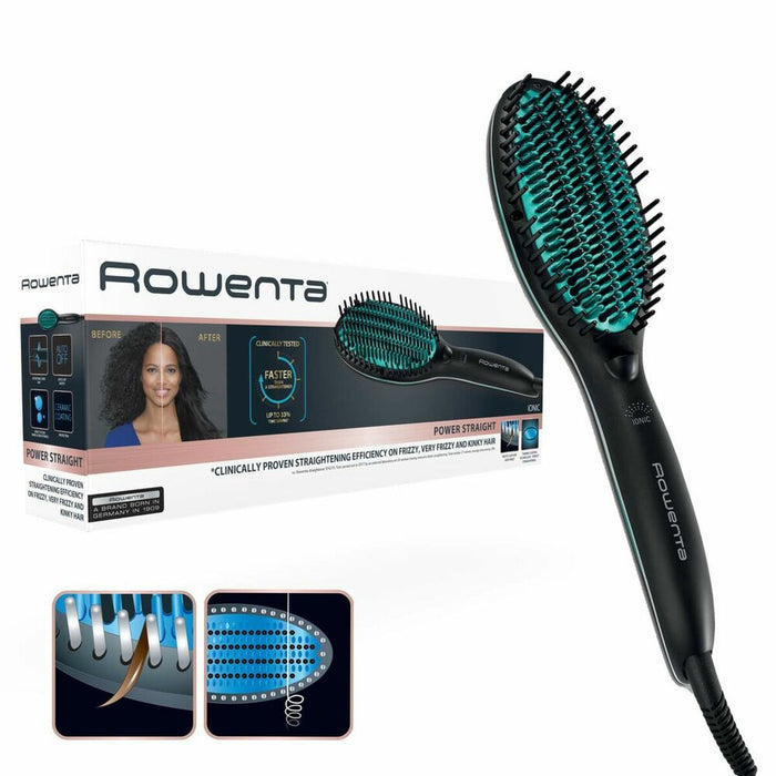 Perie încălzită, Rowenta CF5820, negru/verde