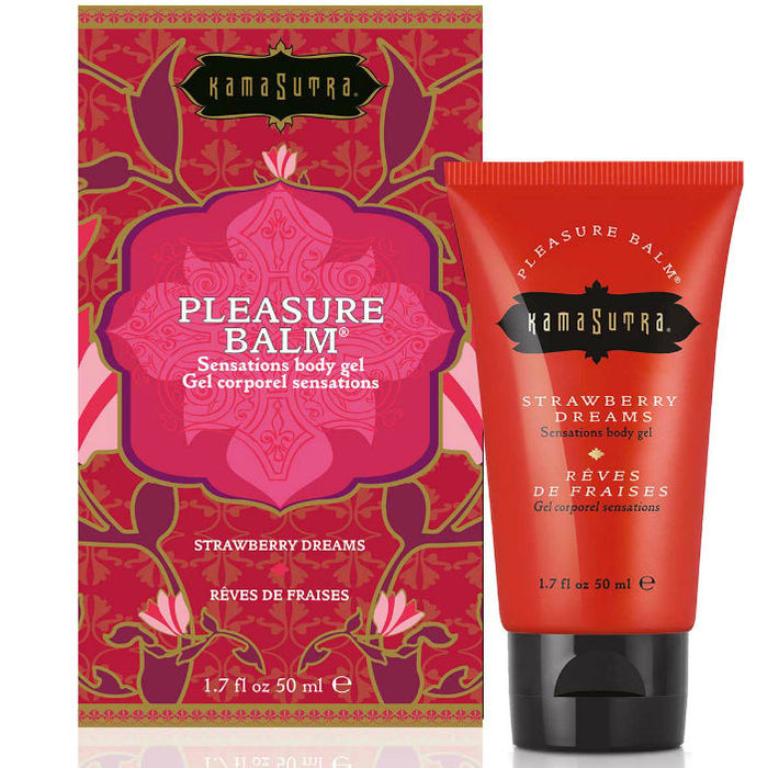 Gel stimulent, Kama Sutra, Pleasure Balm Sensations, căpșuni, 50 ml
