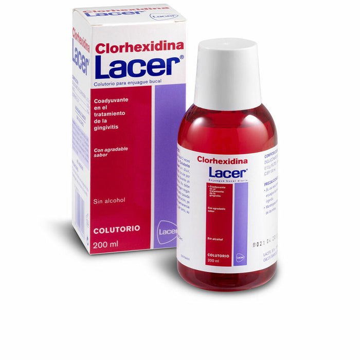 Apă de gură, Lacer, Clorhexidină, fără alcool, 200 ml