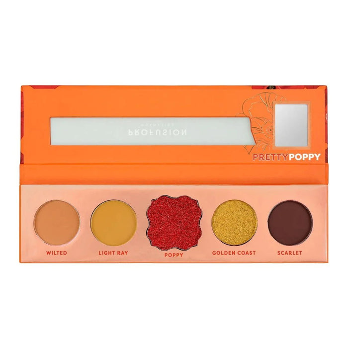 Paletă de farduri de ochi Profusion Cosmetics Pretty Poppy, 5 nuanțe, 4,58 g