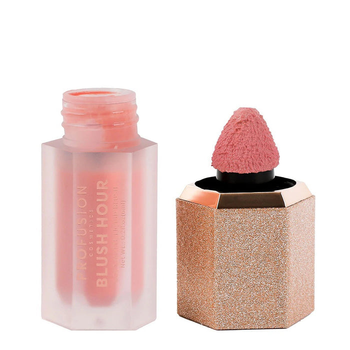 Fard de obraz lichid Profusion Cosmetics Blush Hour, efect iluminator, nuanța Trandafir, 6 ml