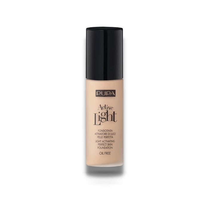 Fond de ten lichid Pupa Active-Light, fără ulei, iluminator, nuanța 60 Chihlimbar, 30 ml