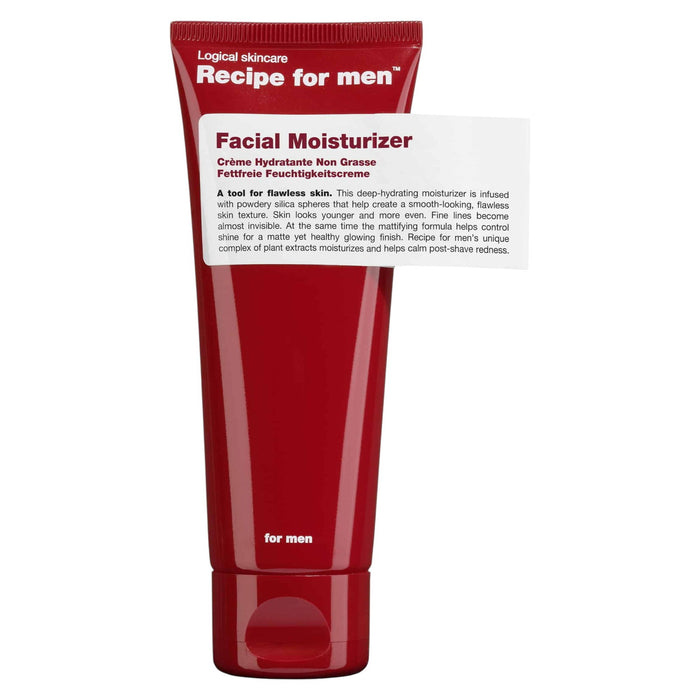 Cremă hidratantă pentru față Recipe For Men Facial Moisturizer, non-grasă, hidratare profundă, 75 ml
