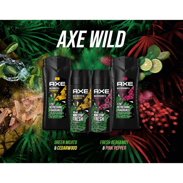 Deodorant spray Axe Wild Bergamot & Pink Pepper, pentru bărbați, 48 h, 150 ml