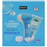 Set aparat de curățare facială Sence Beauty + accesorii, loțiune și scrub, 6 piese