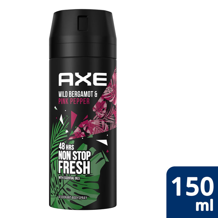 Deodorant spray Axe Wild Bergamot & Pink Pepper, pentru bărbați, 48 h, 150 ml