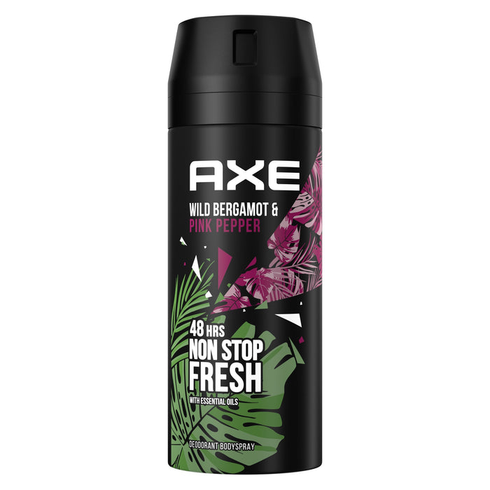 Deodorant spray Axe Wild Bergamot & Pink Pepper, pentru bărbați, 48 h, 150 ml