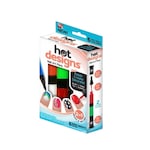 Set oje semipermanente Hot Designs, multicolor, 6 bucăți, cu pensule pentru decorarea unghiilor
