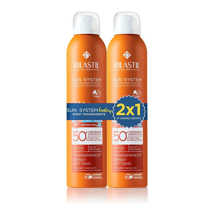 Spray protecție solară copii, Rilastil Sun System, SPF 50+, transparent