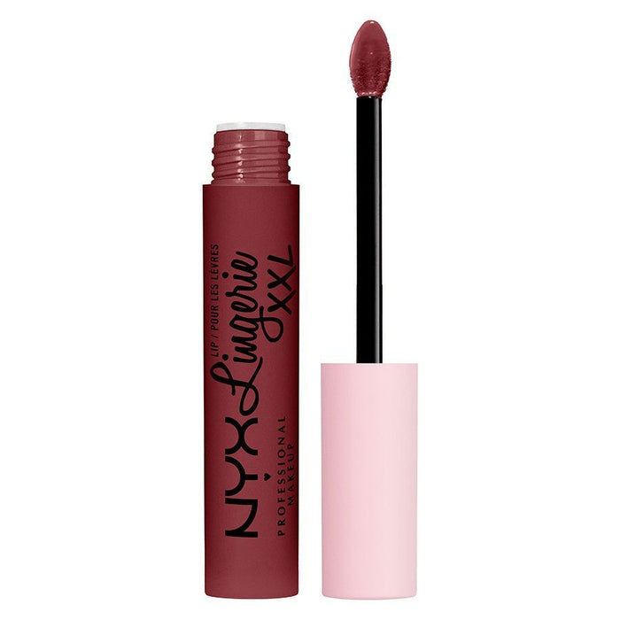 Ruj lichid NYX Professional Makeup Lingerie XXL Matte, nuanța 00 Strip & Tease, mat, 4 ml