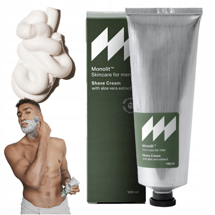 Cremă de Ras, Monolit, Aloe și Uleiuri, 100 ml