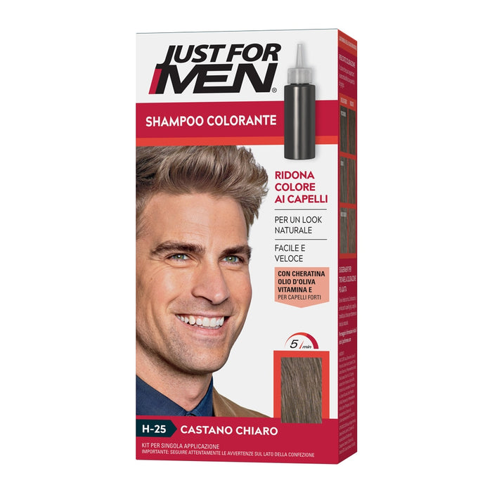 Șampon nuanțator, Just For Men, Castano Chiaro, 66 ml