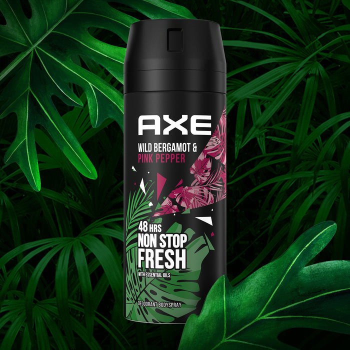 Deodorant spray Axe Wild Bergamot & Pink Pepper, pentru bărbați, 48 h, 150 ml
