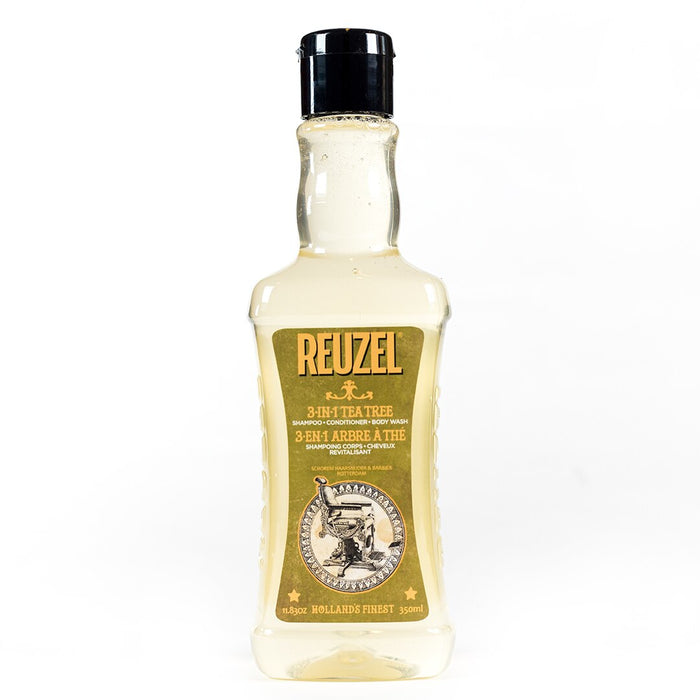 Șampon, balsam și gel de duș 3-în-1 Reuzel Tea Tree, hidratant, 350 ml