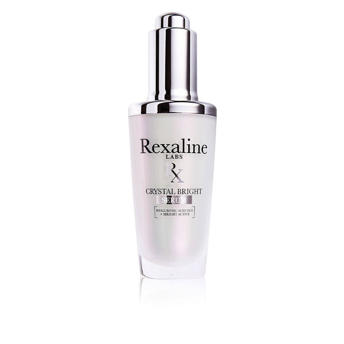 Ser de față Rexaline Crystal Bright, iluminator, cu acid hialuronic și 3 active iluminatoare, 30 ml, tester