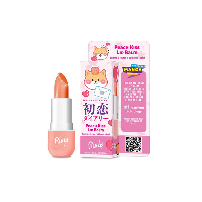 Balsam de buze Rude Cosmetics Peach Kiss, hidratant, 3,5 ml