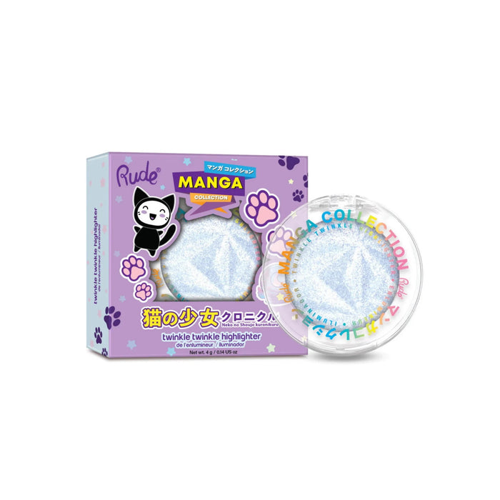 Paletă de iluminatoare Rude Cosmetics Twinkle Twinkle, Neko-Chan's Paws, 4 g