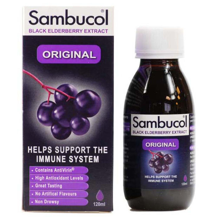 Sirop Sambucol Original, extract de soc negru, 120 ml