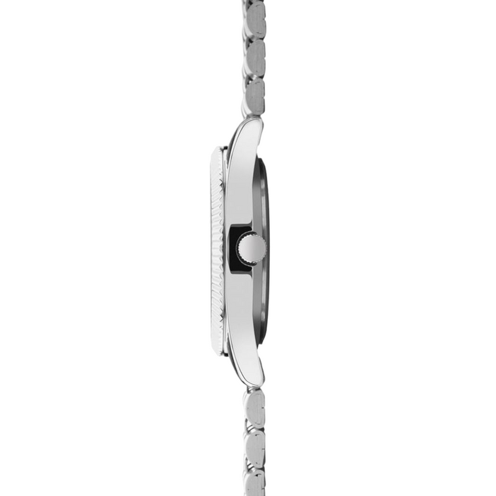Ceas cu cuarț Sekonda Quartz, cadran negru, brățară metalică argintie, afișaj dată, rezistență la apă 50 m