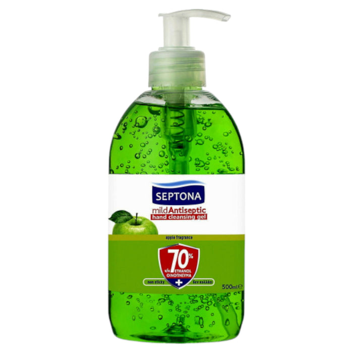 Gel de curățare antiseptic pentru mâini Septona Mild Antiseptic, aromă de măr, 500 ml, tester