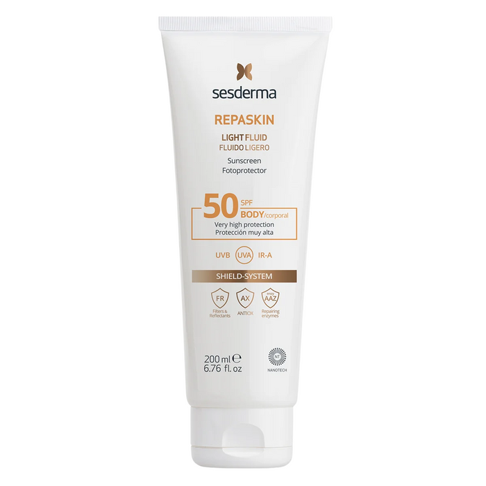 Fluid de protecție solară Sesderma Repaskin, SPF 50, pentru corp, 200 ml