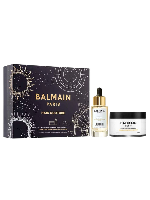 Set ser pentru păr Balmain Professionnel Overnight Botanical Oils, 30 ml + mască de păr hidratantă, 200 ml