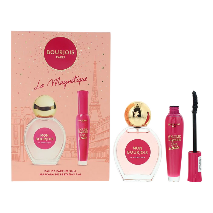 Set Bourjois La Magnétique, pentru femei: apă de parfum 50 ml + mascara Volume Glamour, neagră, 7 ml