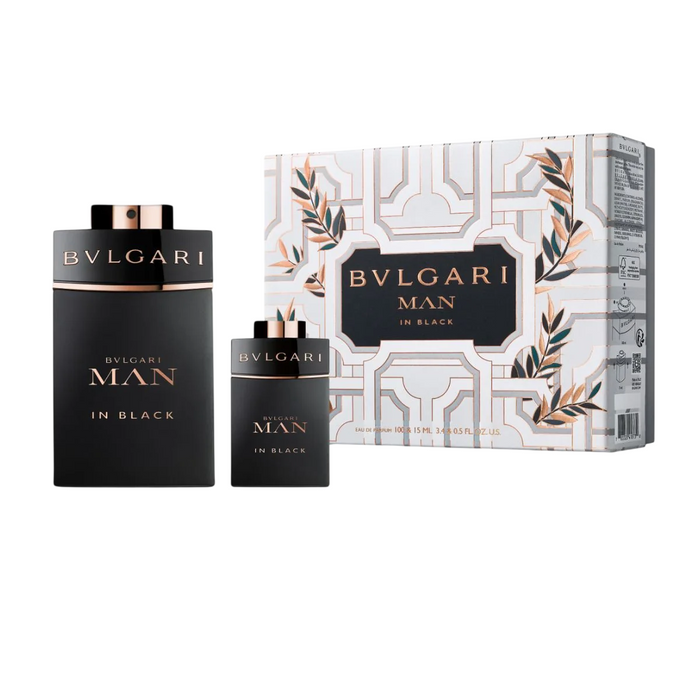 Set Bvlgari Man In Black, pentru bărbați: apă de parfum 100 ml + miniatură apă de parfum 15 ml